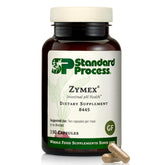 Standard Process Zymex capsules bottle front promoting digestive support and gut balance