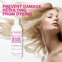 STAR CARE Yellow Be Gone Conditioner texture swatch reveals rich, creamy conditioning