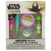 Star Wars Mandalorian Baby Yoda lip gloss set packaging, ideal for gifting.