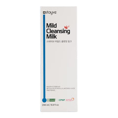 Creamy texture swirl shows Stayve cleansing milk's rich, non-irritating formula