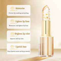 STIEKIET gold foil hydration lipstick closeup highlights nourishing formula
