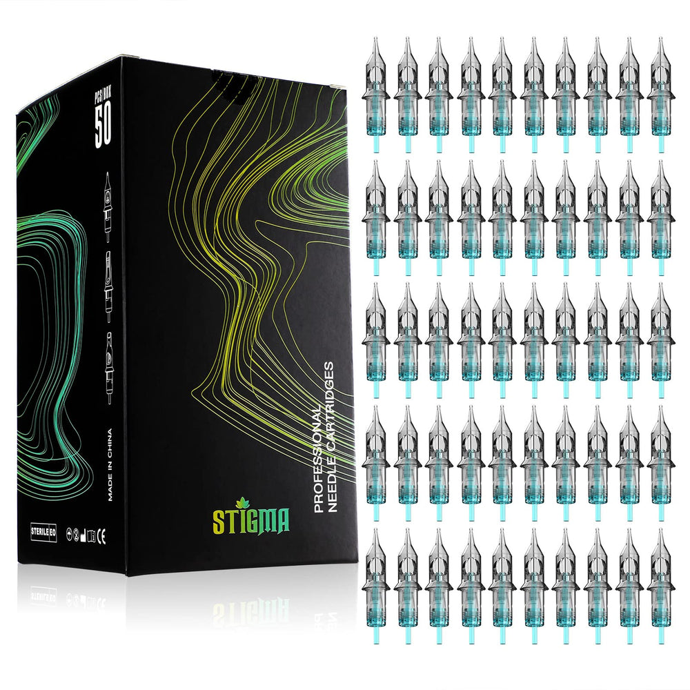 STIGMA Aquamarine Knight 1201RL round liner cartridge for precise outlines and smooth ink flow