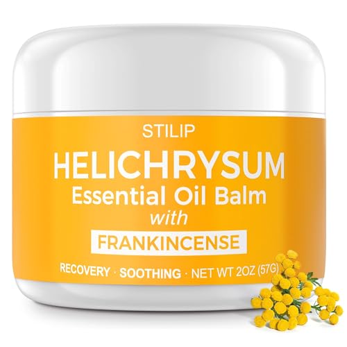 STILIP Helichrysum Balm jar close-up showcases deep repair for dull, tired skin.