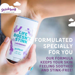 Stinkbug Naturals aluminum-free formula gentle on sensitive skin