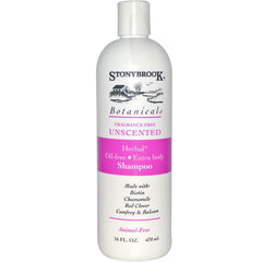 Stonybrook Shampoo Fragrance-Free 16 oz bottle for sensitive skin, gentle daily cleansing.