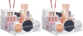STORi clear plastic vanity organizer front view for compact makeup storage