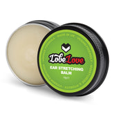 Stretch It premium ear-stretching balm jar for gentle lobe care.