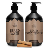 Striking Viking Beard Wash sandalwood bottle for deep-clean hydration.