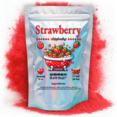 Stsfybaths red shimmer bath bomb in bag for a vibrant, stain-free soak.