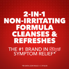 Stye cleansing eyelid wipes individually wrapped for easy, hygienic use