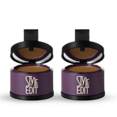 Style Edit root touch up powder swatch for medium brown hair with seamless gray concealment