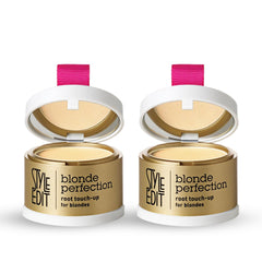 Style Edit Root Touch Up Powder packaging in a compact case for quick on-the-go coverage.