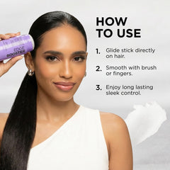 Style Factor Edge Booster application on hair demonstrates fast, mess-free styling and flyaway control