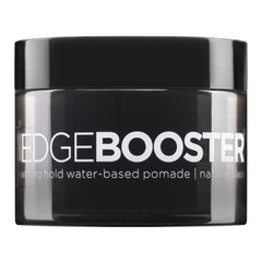 Style Factor Hideout pomade with black tint conceals gray roots for a natural look.