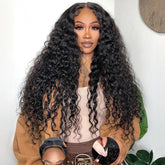 StyleLife Wear and Go Glueless Wig front view with 26-inch deep wave for natural scalp look.