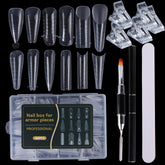 STZPRONAIL Polygel forms kit with dual molds for precise extensions.