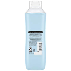 Packaging image of Suave Clarifying Shampoo 4-pack emphasizing value for family use.