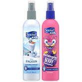 Suave Detangler Spray Berry Awesome bottle helps kids detangle hair gently.