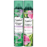 Suave dry shampoo variety 2-pack rosemary mint bottle for quick refresh between washes