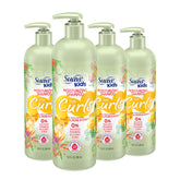 Suave Kids Naturals Sweet Honey & Almond bottle pour for gentle curl cleansing.