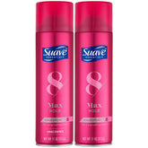 Suave Max Hold 2-pack unscented bottle delivering long-lasting hold.