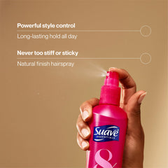 Two-pack display of scented and unscented Suave Max Hold
