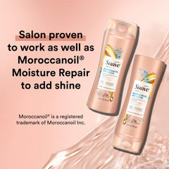 Suave Moroccan Oil Infusion conditioner tube smooths strands and detangles.