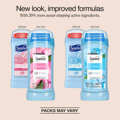 Suave Powder deodorant stick 2-pack with a light, clean scent.