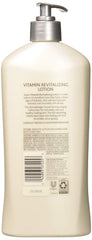 Application of Suave Revitalizing Vitamin E Body Lotion for quick absorption