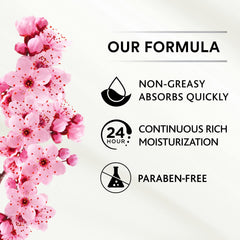 Back-of-bottle detail for Suave Wild Cherry Blossom shows 18 oz size