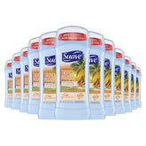 Suave Tropical Paradise Invisible Solid bottle close-up shows clear, long-lasting protection.