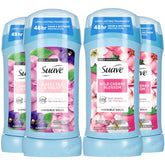 Suave Wild Cherry Blossom stick deodorant with invisible glide for daily wear.