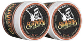 Suavecito Firme Clay packaging in a 2-pack for convenient home styling.