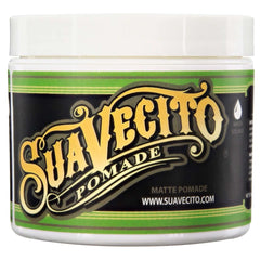 Suavecito Matte Pomade 5oz tub, shine-free finish for versatile styling.