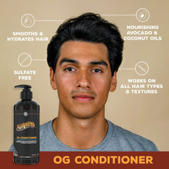 Suavecito nourishing conditioner tube detangles and softens hair.
