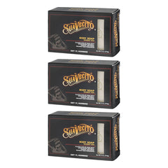 Suavecito Whiskey Bar soap forms rich lather for daily cleansing.