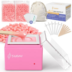 SUBAY nose wax kit mini wax warmer for cordless, travel-ready hair removal.