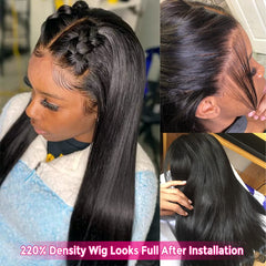 Subella transparent 13x5 lace front blends with skin tone for seamless glow.
