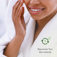 Sudden Change Green Tea Mask spread on face demonstrates hydrating feel