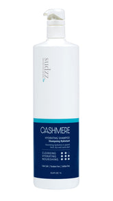 SUDZZFX Cashmere Hydrating Shampoo bottle showing color-safe, deeply moisturizing care.