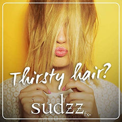SUDZZFX Cashmere Hydrating Shampoo product shot focusing on color-safe formula for treated hair.