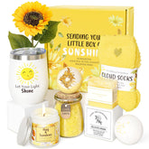 Suhctuptx Sunshine Gift Box featuring a complete self-care set for a cozy moment.