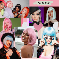 SUKRI blue wig cap detail with breathable mesh for comfort.