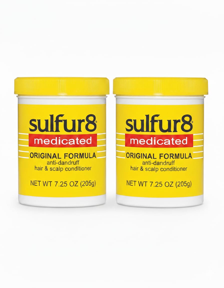 Sulfur 8 medicated anti-dandruff conditioner bottle for scalp comfort and hair moisture.