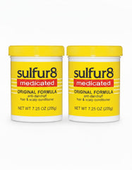 Sulfur 8 medicated anti-dandruff conditioner bottle for scalp comfort and hair moisture.