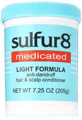 Sulfur 8 medicated light formula conditioner bottle for light scalp conditioning.