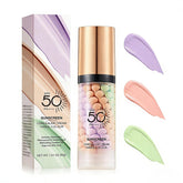 Sulily 3in1 Primer tube close-up showing color correction and SPF 50 PA+++ protection