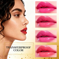 Sulily lip swatch demonstrating pH reactive shade blending with natural lips