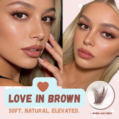 Sultrya brown lash clusters 10mm for subtle fullness