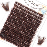 Sultrya brown lash clusters 8mm for natural daily enhancement